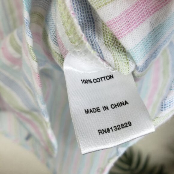 Superdown Revolve Damion 100% Cotton Button Up Shirt in Rainbow Stripes size XS - Picture 14 of 16